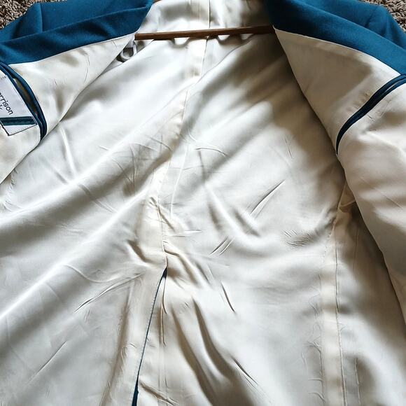 Vintage Garrison Park Sea Green Blazer With Gold Buttons - Picture 9 of 9